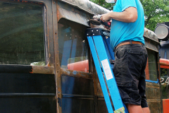 Crew-WRyM-345-David-Stein-working-on-Railbus-9-11-2014-SPH