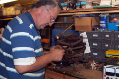 Crew-WRyM-357-Tom-H-working-on-wig-wag-mechanism-10-2-2014-SPH